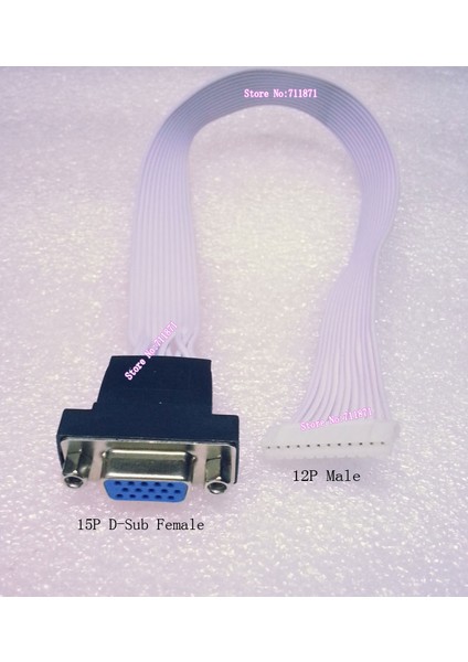 20CM 30CM 12P - 15PIN D-Sub VGA Kablosu Hattı 12P 15P Dıy LCD Monitör VGA Kablosu 2.0 Pitch 12P - 15PIN D-Sub VGA Dişi Tel Kablosu (Yurt Dışından)