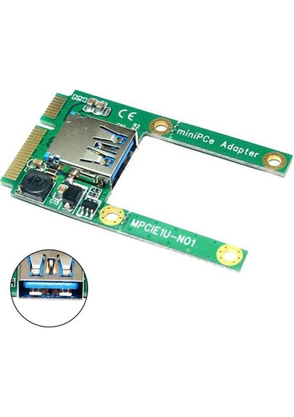Takım Mini Pcı-E Pcı-Express Kartı USB 3.0 Erkek Dönüştürücü Genişletme Kartı Kart Adaptörü X7Z4 (Yurt Dışından)
