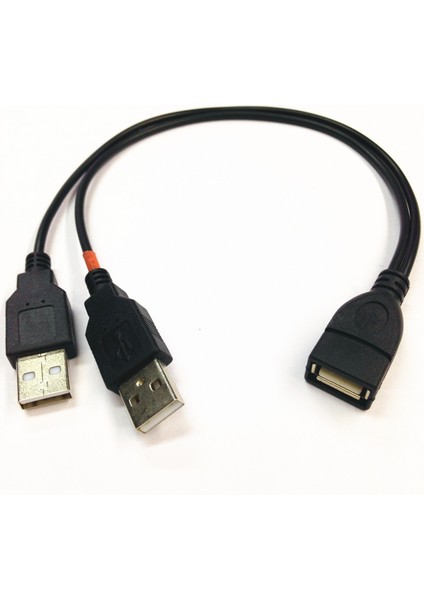 USB 2.0 A Dişi Fiş - 2 Çift USB A Erkek Jakı Y Ayırıcı Hub Adaptör Kablosu (Yurt Dışından)