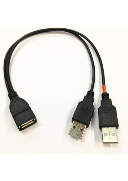 USB 2.0 A Dişi Fiş - 2 Çift USB A Erkek Jakı Y Ayırıcı Hub Adaptör Kablosu (Yurt Dışından)