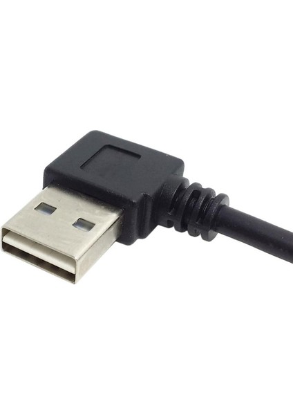 USB 2.0 Erkek - Dişi Uzatma Kablosu Tersinir Tasarım Sol ve Sağ Açılı 90 Derece 100CM 3ft (Yurt Dışından)