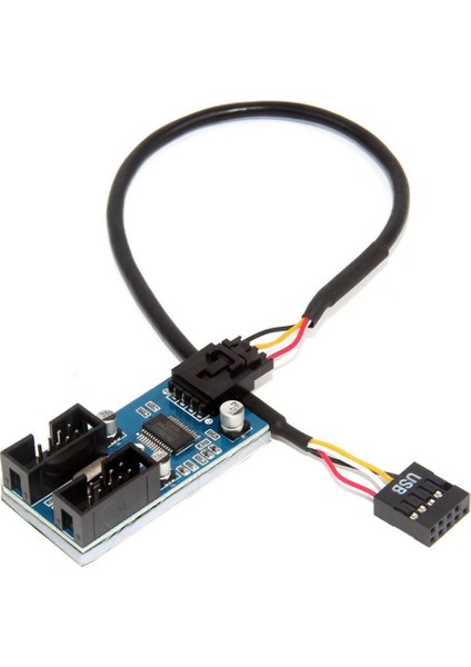 Pin USB Başlığı Erkek 1 Ila 2 Kadın Uzatma Splitter Kablosu 9 P Konnektör Adaptörü Plastik + Metal Malzeme (Yurt Dışından) modelleri