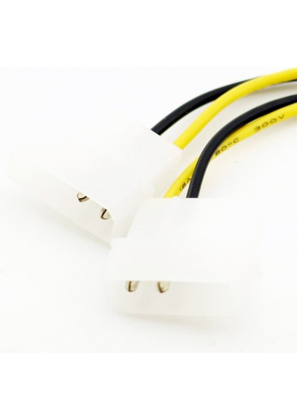 Adet Atx 4 Pin Dişi 12 V Cpu Psu Çift 4 Pin Erkek Molex Dahili Pc Güç Adaptörü Bağlantı Kablosu 18 cm (Yurt Dışından)