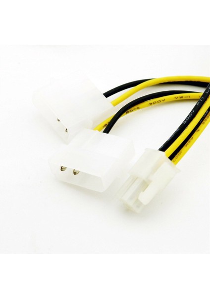 Adet Atx 4 Pin Dişi 12 V Cpu Psu Çift 4 Pin Erkek Molex Dahili Pc Güç Adaptörü Bağlantı Kablosu 18 cm (Yurt Dışından)