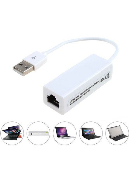 Macbook Win7 Nk-Shopping Için USB 2.0 - RJ45 Ethernet Adaptörü Lan Ağları 10/100 Mbps (Yurt Dışından)