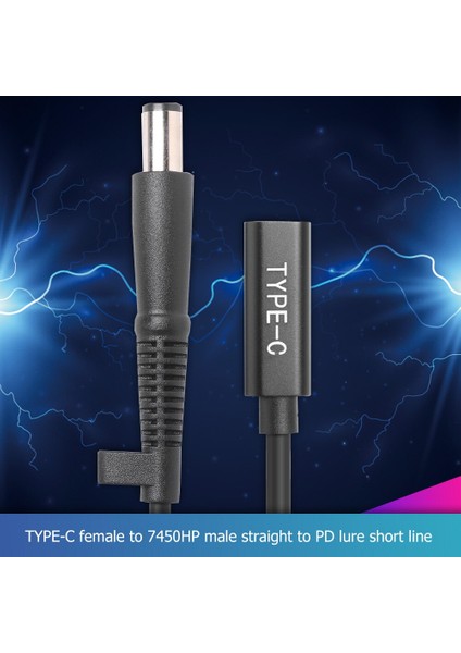 USB Tip C Dişi 7.4x5.0mm Dc Jack Dizüstü Bilgisayar Şarj Adaptörü Pd Şarj Dönüştürücü Kablosu Hp Için (Yurt Dışından)