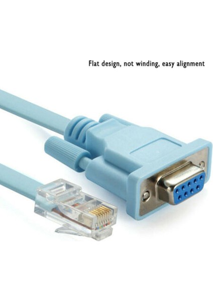 1.8 M/3 M Db9 Seri RS232 - RJ45 Ethernet Lan Cisco Konsol Yönlendirici Anahtarı Hat Kablosu (Yurt Dışından)