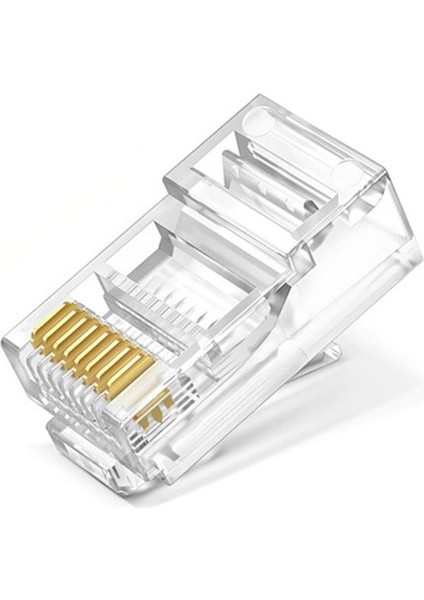50X RJ45 CAT5E Cat6 Ağ Lan Yama Kablosu Sonu Kıvrımlı Fiş Konnektörü Altın Pimleri Kristal Lan Ağ Konektörü (Yurt Dışından) indirimleri