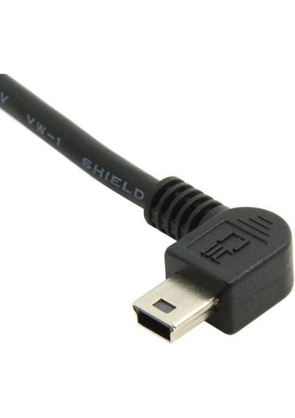 1 M 3 Ft Sağ Açılı 90 Derece USB 2.0 Mini Erkek A Tipi Erkek Streç Veri Kablosu SSD ve Sabit Disk Için (Yurt Dışından)