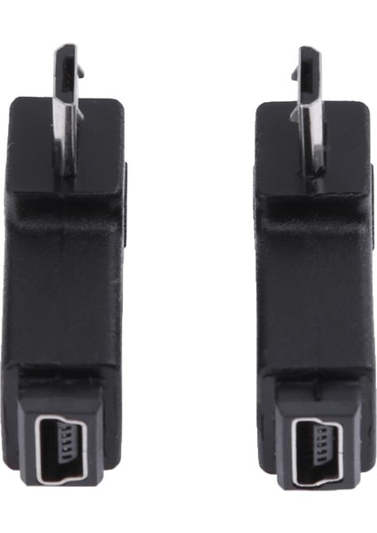 2 Adet 90 Derece Mini USB Dişi Mikro USB Erkek Adaptör Konnektörleri Mini USB Dişi Sağ 90 Derece Mikro USB Erkek Adaptör (Yurt Dışından)