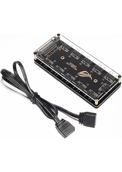 10 Port Rgb Fan Hub Pc Bilgisayar Masaüstü 5 V 3pın Argb Uzatma Splitter Sata Güç Adaptörü Gigabyte Msı Asus (Yurt Dışından)