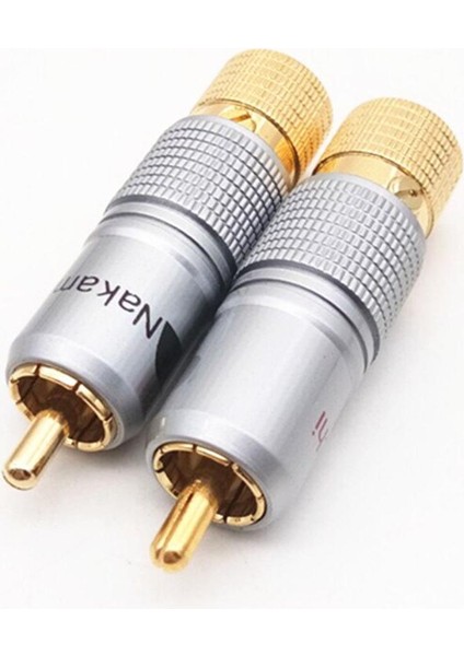 2 Adet/grup Nakamichi Rca Kaynaksız Rca Erkek Bakır Altın Kaplama Ses Soketi Adaptör Fişi Dönüştürücü Konnektörler Hıfı Ses Için (Yurt Dışından)