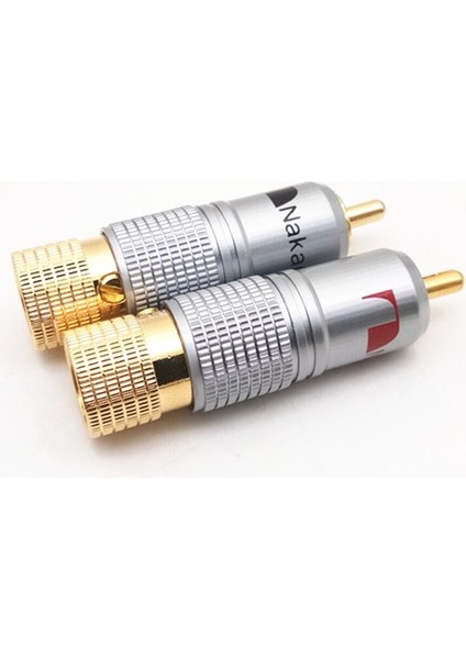 2 Adet/grup Nakamichi Rca Kaynaksız Rca Erkek Bakır Altın Kaplama Ses Soketi Adaptör Fişi Dönüştürücü Konnektörler Hıfı Ses Için (Yurt Dışından)
