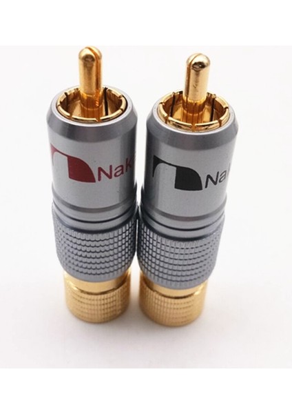 2 Adet/grup Nakamichi Rca Kaynaksız Rca Erkek Bakır Altın Kaplama Ses Soketi Adaptör Fişi Dönüştürücü Konnektörler Hıfı Ses Için (Yurt Dışından)