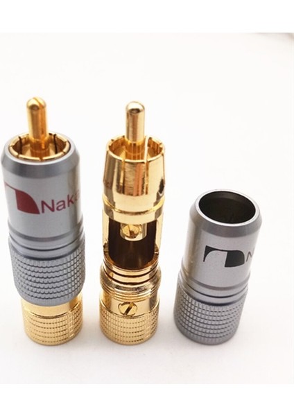 2 Adet/grup Nakamichi Rca Kaynaksız Rca Erkek Bakır Altın Kaplama Ses Soketi Adaptör Fişi Dönüştürücü Konnektörler Hıfı Ses Için (Yurt Dışından)