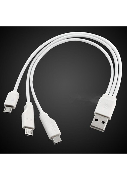 3'ü 1 Arada USB 2.0 A Erkek - 3 Mikro 5 Pinli Veri Sync Şarj Kablosu (Yurt Dışından)