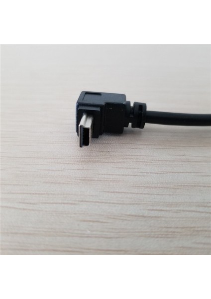 Araç Ses 90 Derece Aşağı Dirsek Mini USB Erkek USB A Dişi Dönüştürücü Adaptör Veri Uzatma Kablosu Siyah 10 cm (Yurt Dışından)