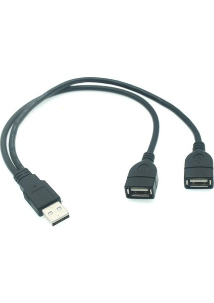 1 Adet 30CM USB 2.0 A 1 Erkek 2 Çift USB Dişi Veri Merkezi Güç Adaptörü Y Ayırıcı USB Şarj Güç Kablosu Kablosu Uzatma Kablosu (Yurt Dışından)