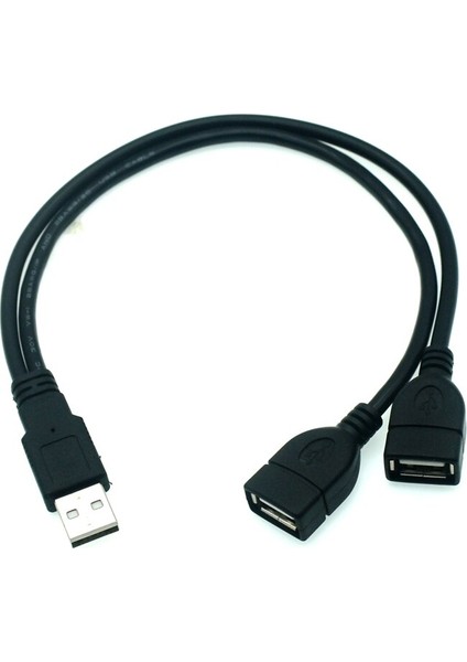 1 Adet 30CM USB 2.0 A 1 Erkek 2 Çift USB Dişi Veri Merkezi Güç Adaptörü Y Ayırıcı USB Şarj Güç Kablosu Kablosu Uzatma Kablosu (Yurt Dışından)