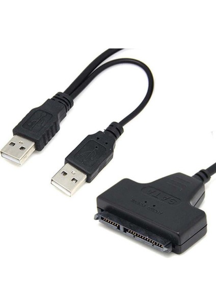 USB 2.0 - 2.5 Inç 22PIN 7+15 Ata Sata 2.0 Hdd/ssd Adaptör Dönüştürücü Kablosu (Yurt Dışından)
