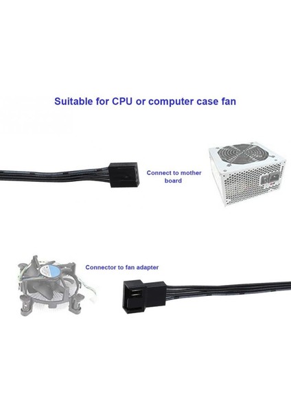 5 Adet/takım 4pın 27 cm Fan Güç Uzatma Kablosu Pwm Konektörü Kasa Fan Uzatma Güç Kablosu Bilgisayar Fanı Için (Yurt Dışından)