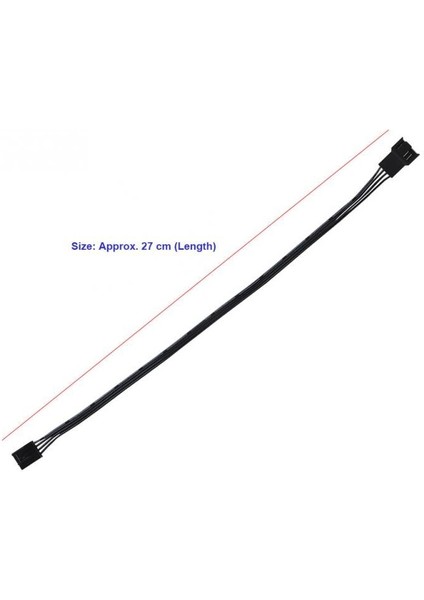 5 Adet/takım 4pın 27 cm Fan Güç Uzatma Kablosu Pwm Konektörü Kasa Fan Uzatma Güç Kablosu Bilgisayar Fanı Için (Yurt Dışından)