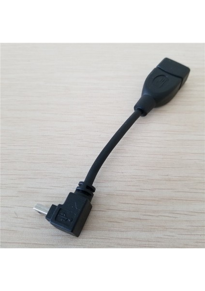 Araç Ses 90 Derece Aşağı Dirsek Mini USB Erkek USB A Dişi Dönüştürücü Adaptör Veri Uzatma Kablosu Siyah 10 cm (Yurt Dışından)