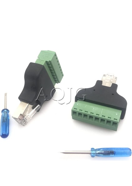 RJ45 Konektörü RJ45 Vidalı Terminal Adaptörü RJ45 Erkek 8 Pinli Konnektör Cctv Dvr Için RJ45 Ayırıcı (Yurt Dışından)