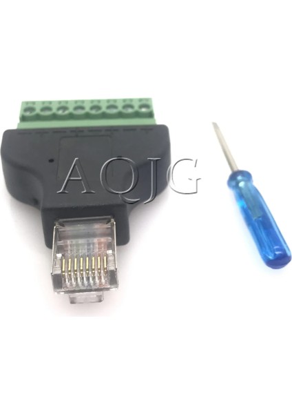 RJ45 Konektörü RJ45 Vidalı Terminal Adaptörü RJ45 Erkek 8 Pinli Konnektör Cctv Dvr Için RJ45 Ayırıcı (Yurt Dışından)