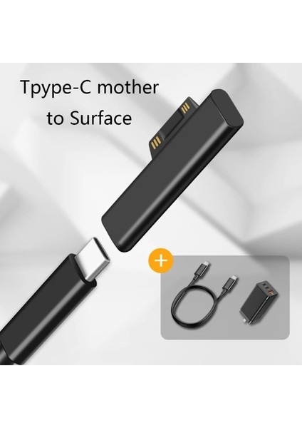 Hızlı Şarj Fişi Dönüştürücü Tip C Dişi Pd Sur Pro 3 4 5 6 Go Konektörü USB C Dişi Adaptör Sur Book (Yurt Dışından)