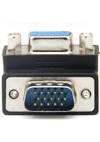 270 Derece Sağ Açı VGA Erkek Kadın 15 Pin Svga Dönüştürücü Adaptör Konnektörü LCD Monitör Tv Konektörü (Yurt Dışından)