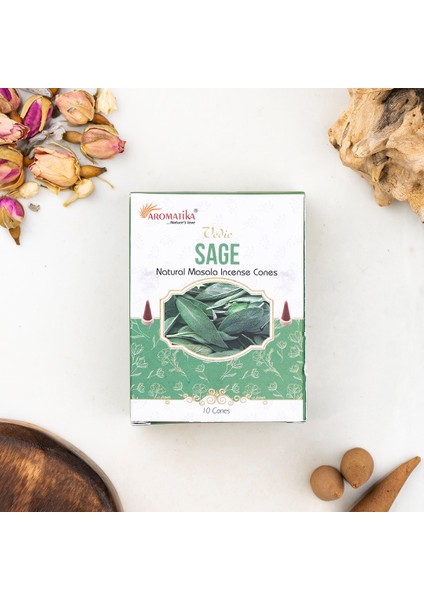 Ada Çayı Aromalı Organik Kömürsüz Konik Tütsü