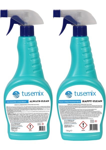 Always Clean 750ML ve Happy Clean 750ML