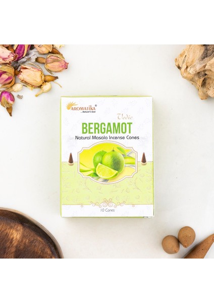 Bergamot Aromalı Organik Kömürsüz Konik Tütsü fiyatları