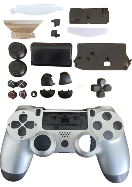 PS4 Dualshock Uyumlu Kasa Joystick V1 Full Kasa Tuş Takımı Silver