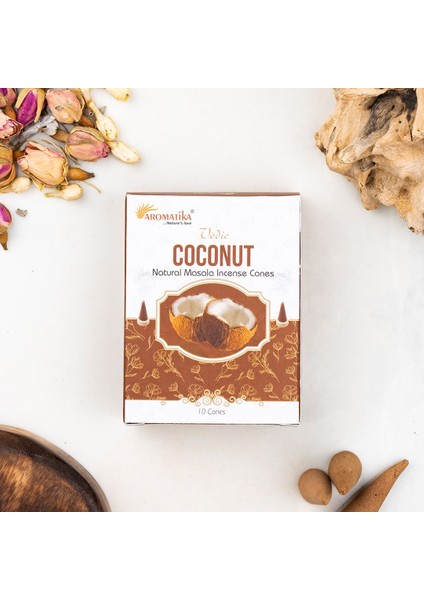 Hindistan Cevizi Aromalı Organik Kömürsüz Konik Tütsü fiyatları