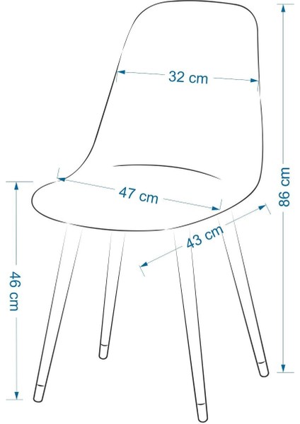 Eames Ahşap Ayak Plastik Sandalye