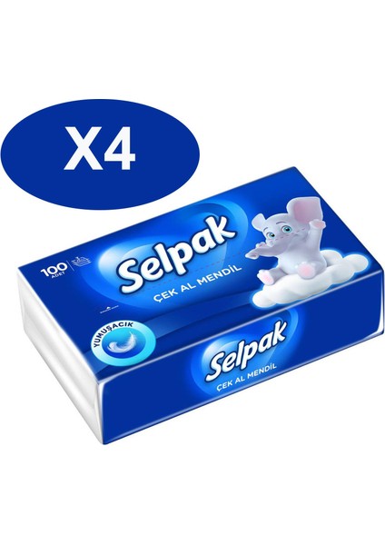 Çek Al Mendil 100 Adet x 4 Lü Set