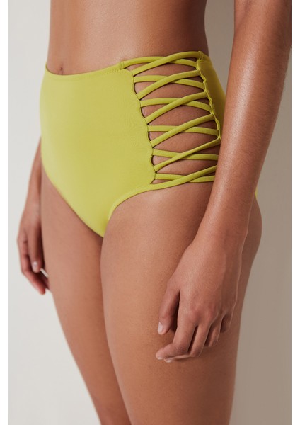 High Fashion Yağ Yeşili Bikini Altı modelleri