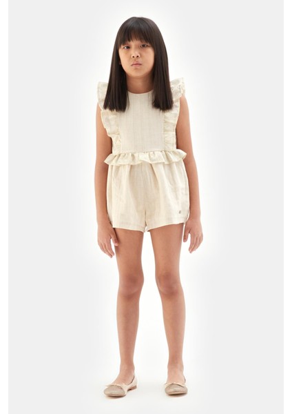 Bg Store Kız Çocuk Bej Tulum 23SS0TJ4803