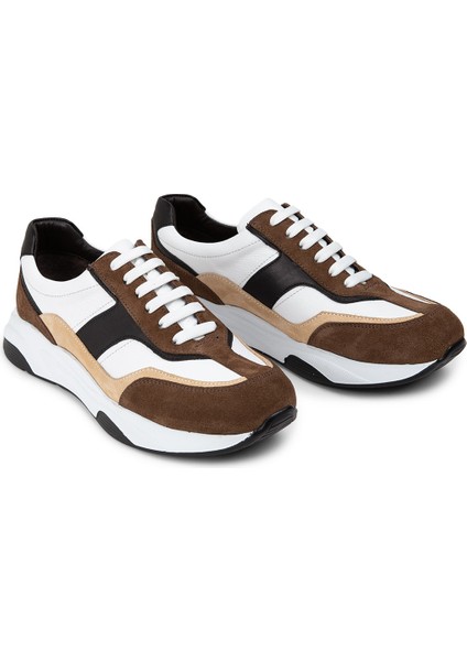 Süet Vizon Rengi Kadın Sneaker Ayakkabı - 01890ZVZNE02