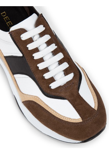 Süet Vizon Rengi Kadın Sneaker Ayakkabı - 01890ZVZNE02