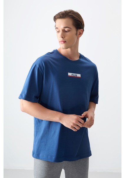 Parlament %100 Pamuk Kalın Yumuşak Dokulu Oversize Fit Baskılı Erkek T-Shirt - 88359 fırsatları