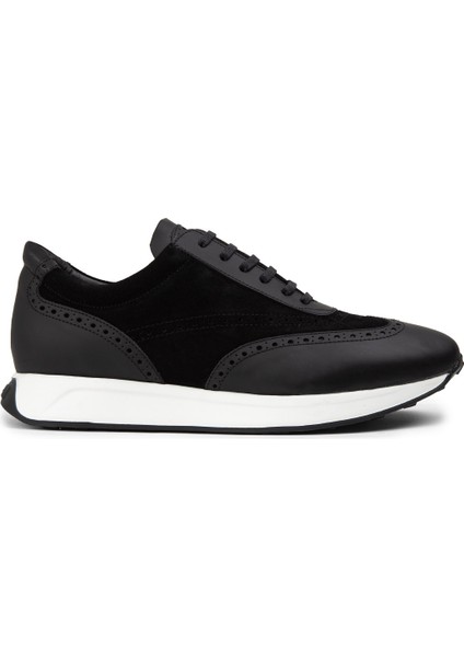 Süet Siyah Erkek Sneaker Ayakkabı - 00750MSYHE07