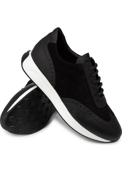 Süet Siyah Erkek Sneaker Ayakkabı - 00750MSYHE07