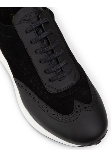 Süet Siyah Erkek Sneaker Ayakkabı - 00750MSYHE07