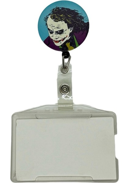 Joker Temalı Metal Yoyo Kartlık Yoyo Yaka Kartlığı