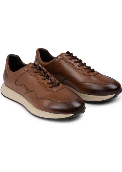 Deri Taba Rengi Erkek Sneaker Ayakkabı - 01725MTBAE02 fiyatları