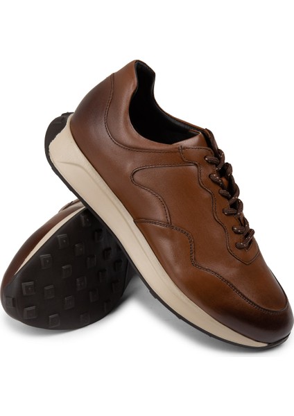 Deri Taba Rengi Erkek Sneaker Ayakkabı - 01725MTBAE02 modelleri