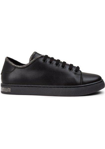 Siyah Taş Detaylı Kadın Sneaker Ayakkabı - K0600ZSYHC01